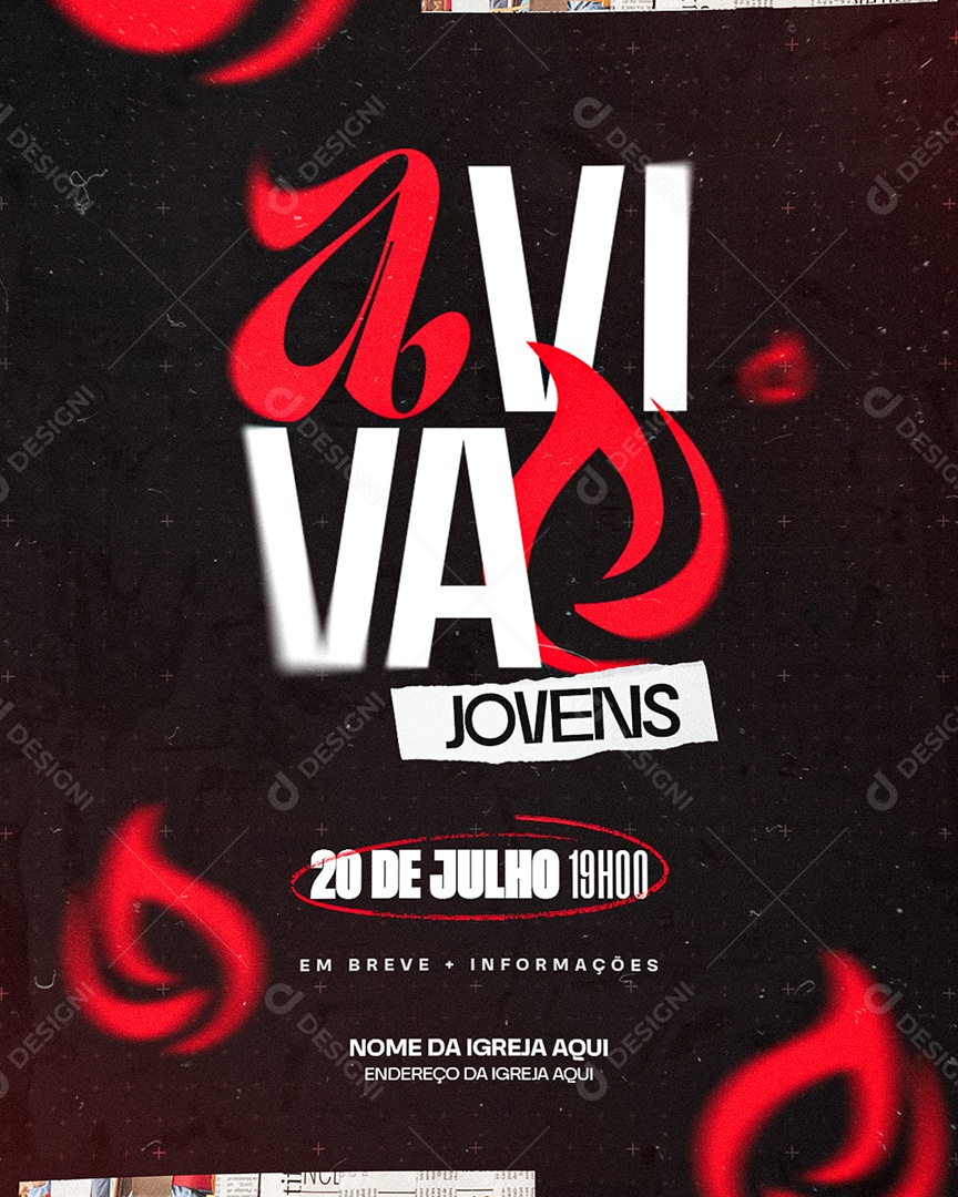 Feed Flyer Aviva Jovens Social Media PSD Editável