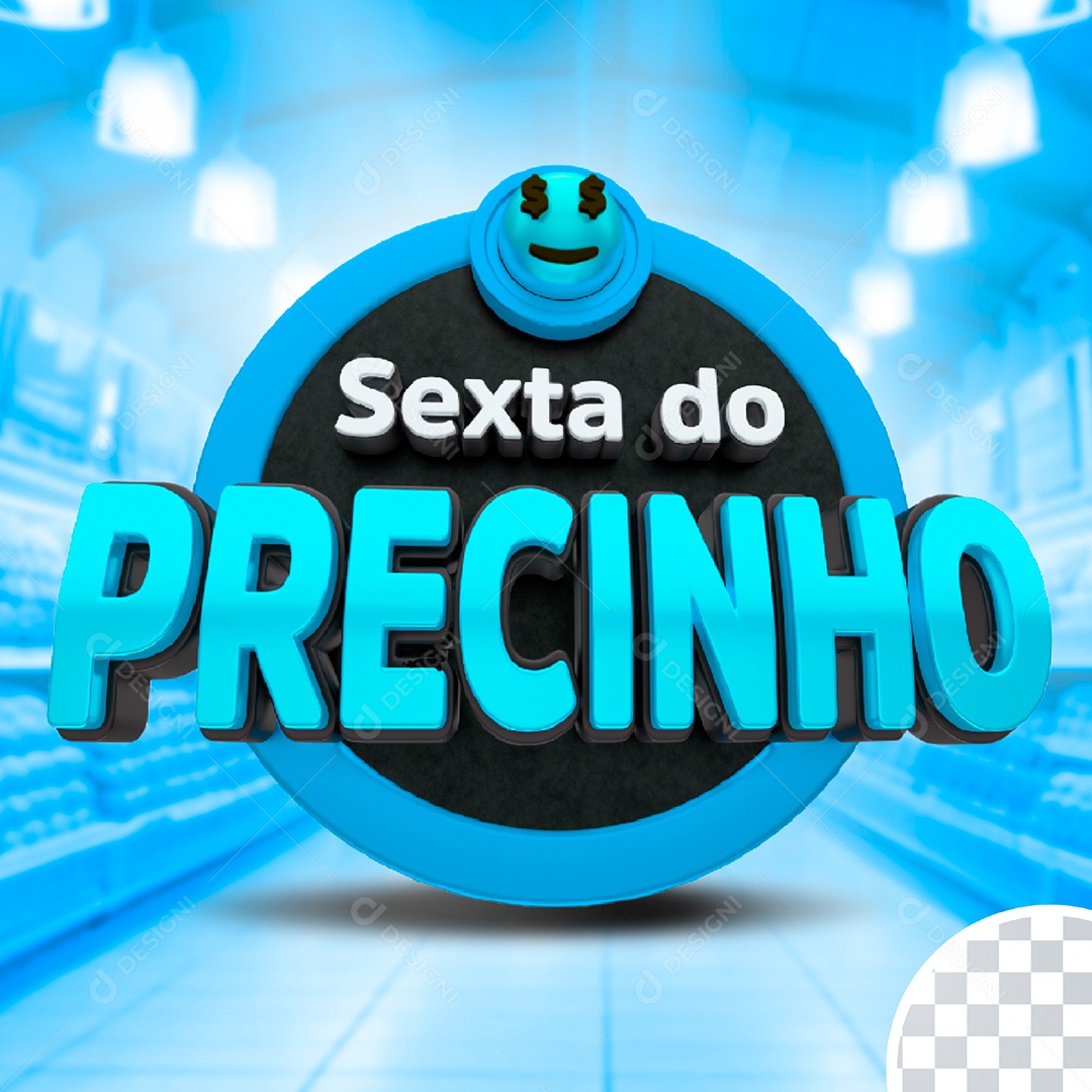 Sexta do Precinho Selo 3D para Composição PSD