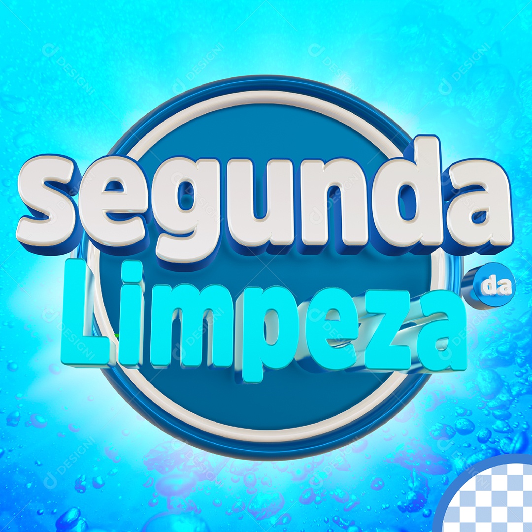 Segunda Limpeza Selo 3D para Composição PSD