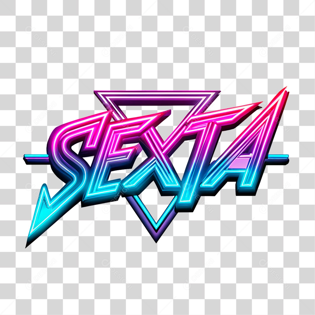 Texto 3D Sexta bares PNG Transparente