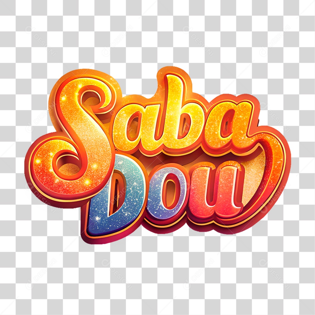 Texto 3D Sábadou PNG Transparente