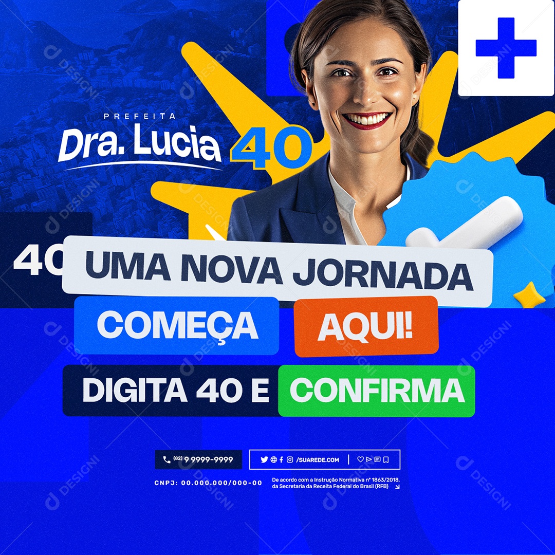 Política 2024 Uma Nova Jornada Social Media PSD Editável