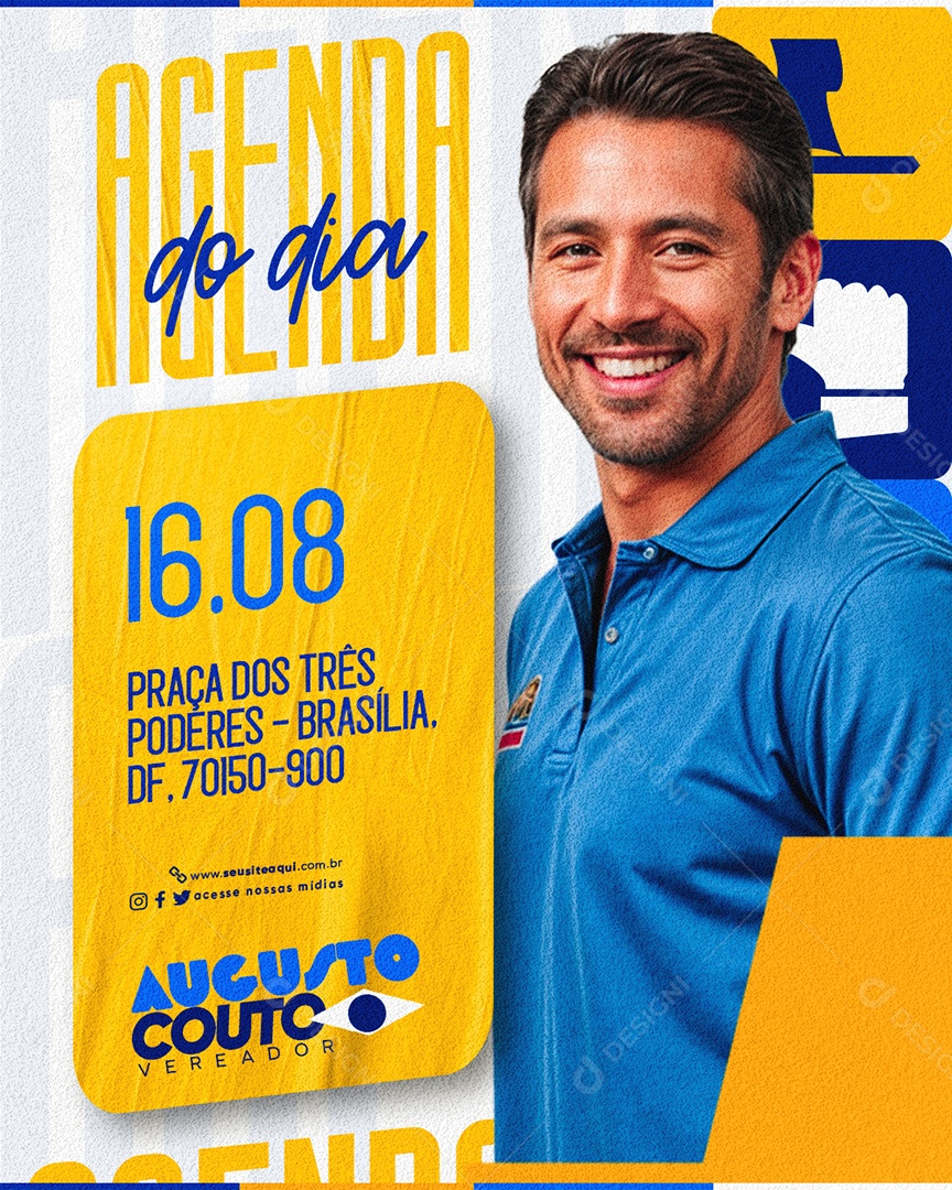 Campanha Politica Agenda Social Media PSD Editável