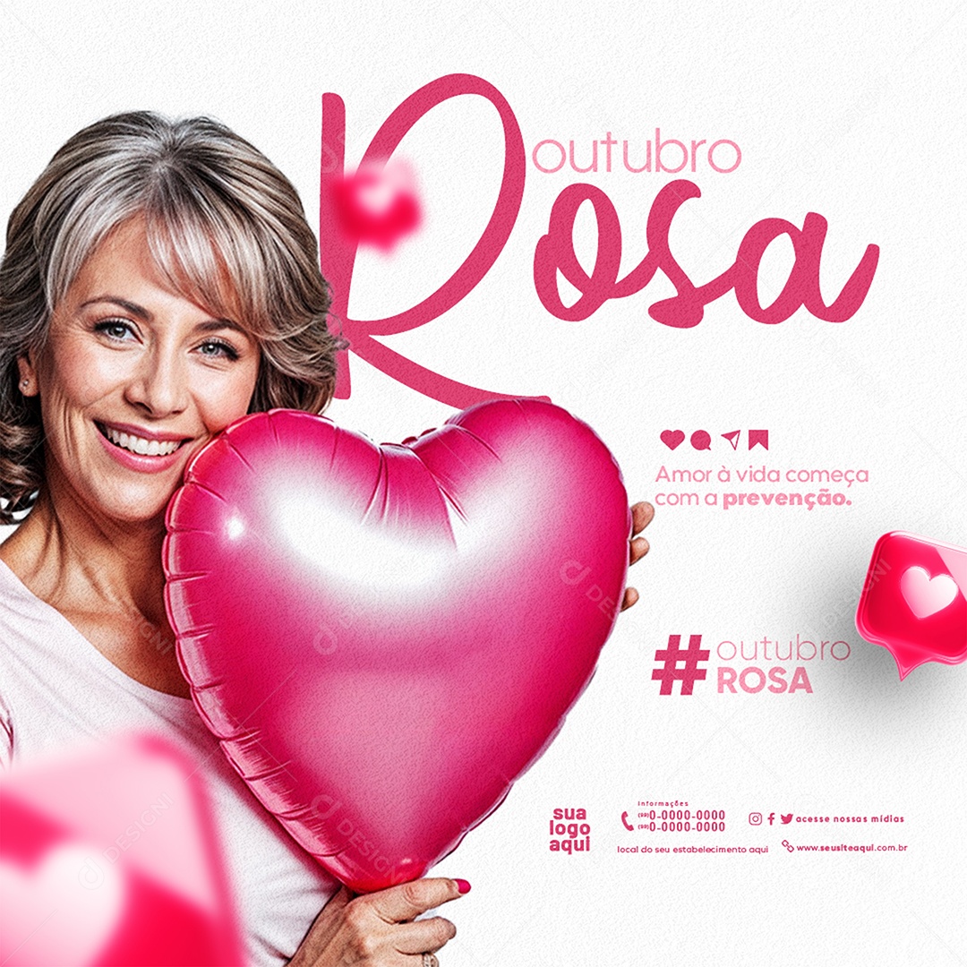 Outubro Rosa Social Media PSD Editável