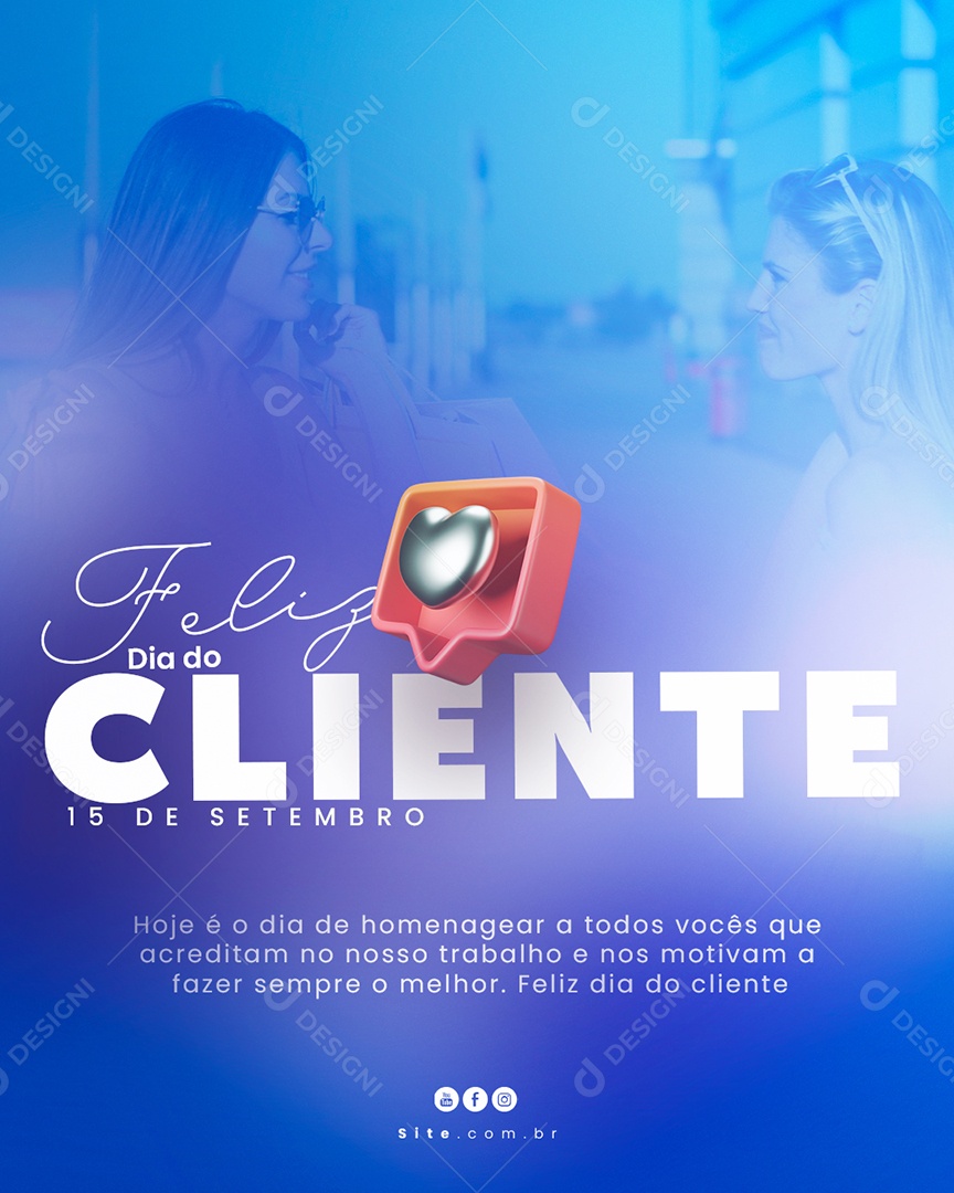 Feliz Dia Do Cliente 15 de Setembro Social Media PSD Editável