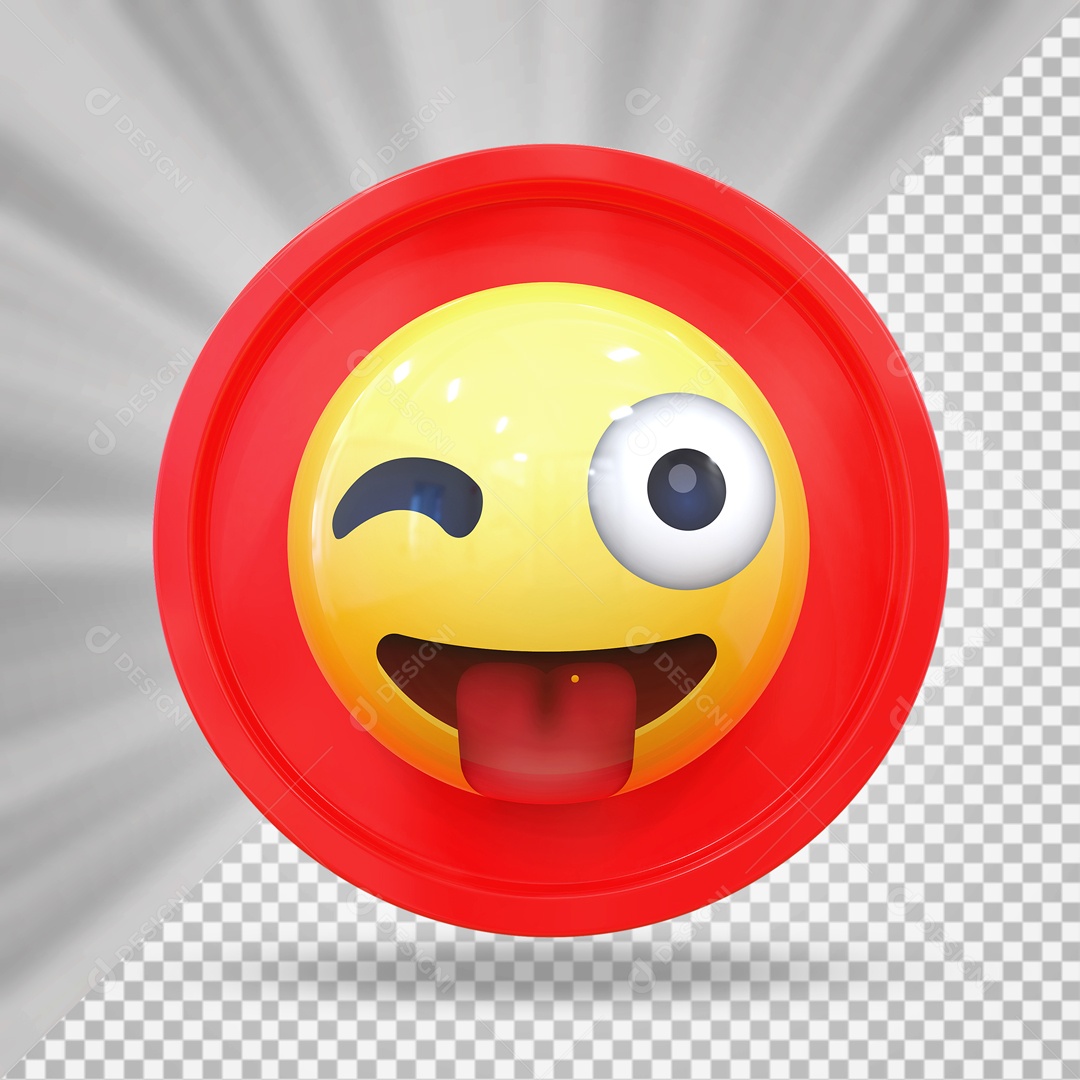 Emoji Elemento 3D para Composição PSD