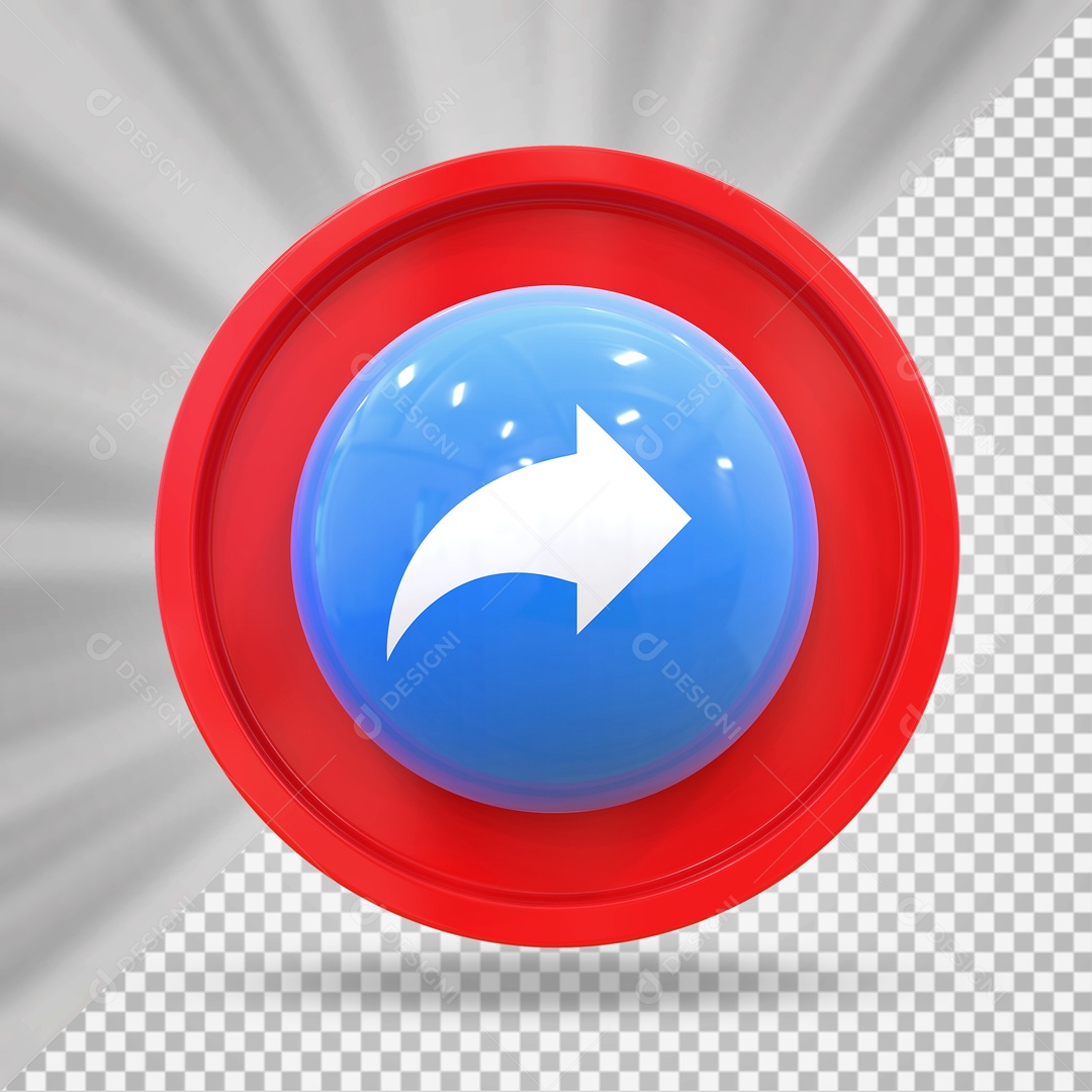 Emoji de Seta Elemento 3D para Composição PSD