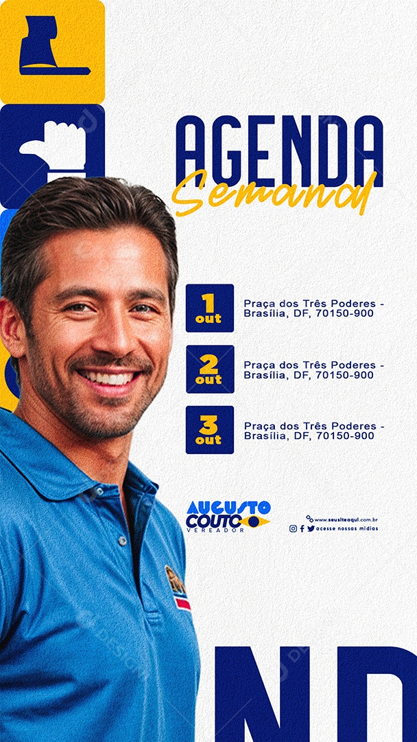 Story Campanha Agenda  Politica Social Media PSD Editável