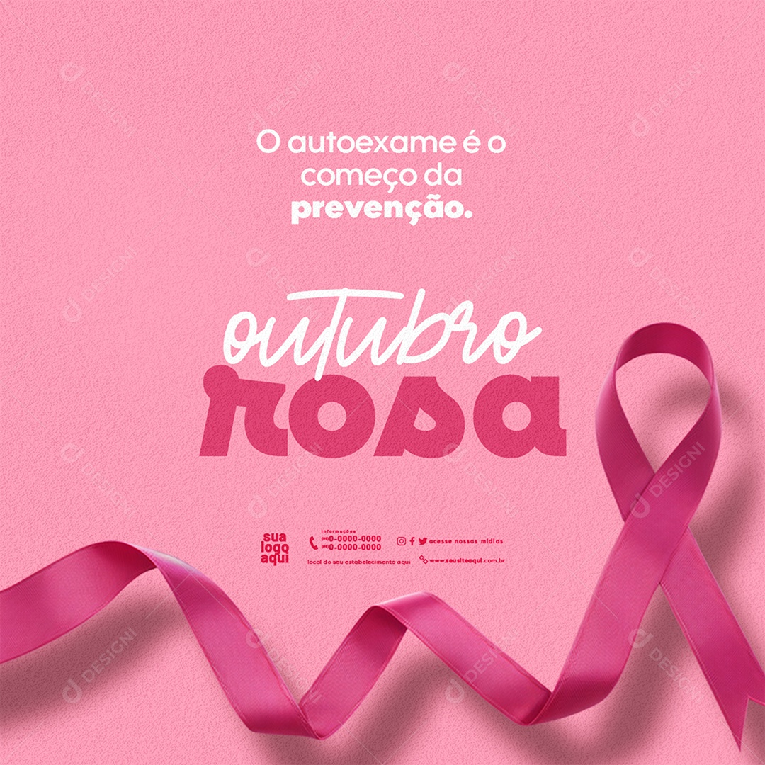 Outubro Rosa Social Media PSD Editável