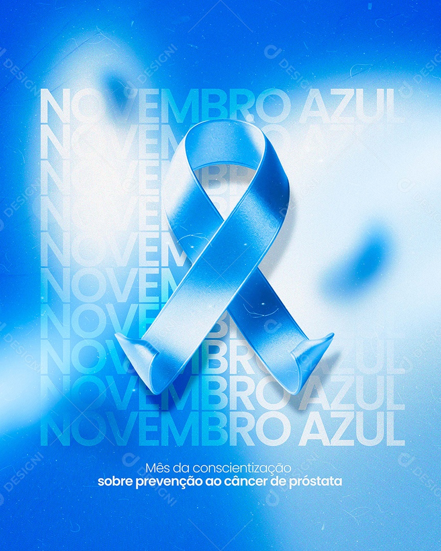 Novembro Azul Previna se Social Media PSD Editável