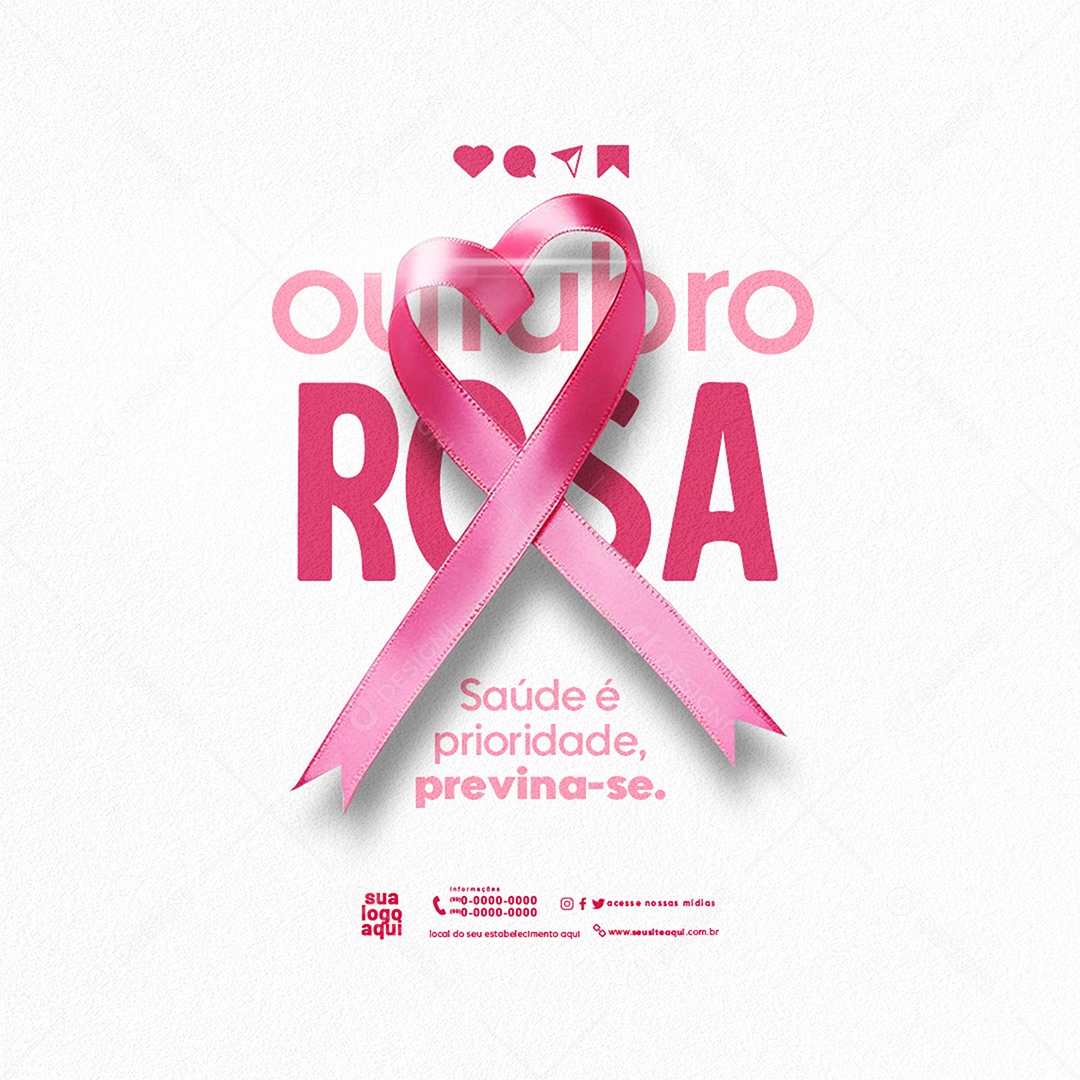 October Rosa Social Media PSD Editable