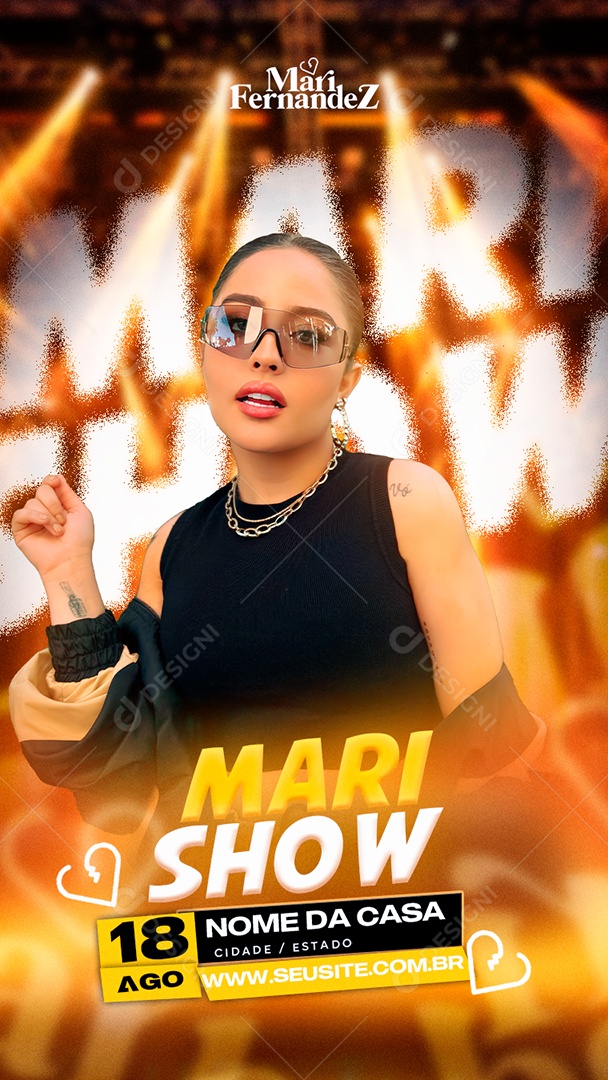 Story Flyer Mari Show Social Media PSD Editável