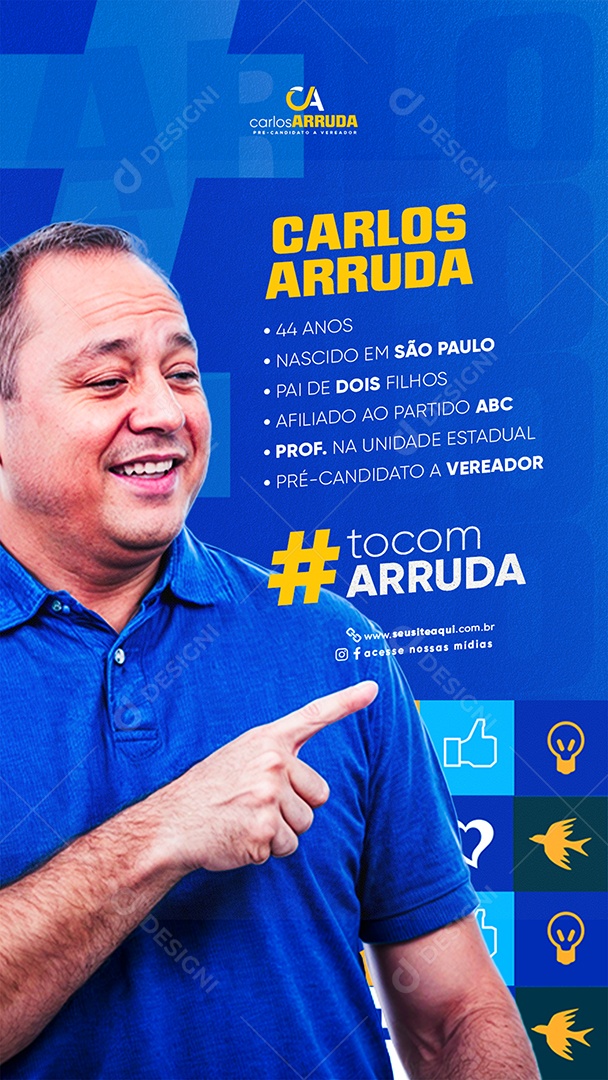 Story Campanha Politica Social Media PSD Editável