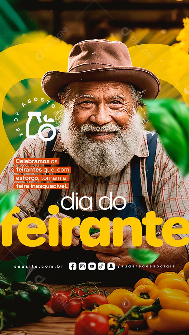 Story Dia do Feirante 25 de Agosto Social Media PSD Editável