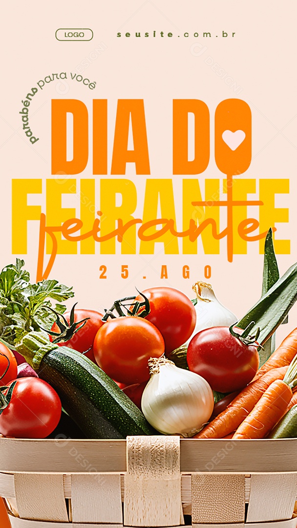 Story Dia do Feirante 25 de Agosto Social Media PSD Editável