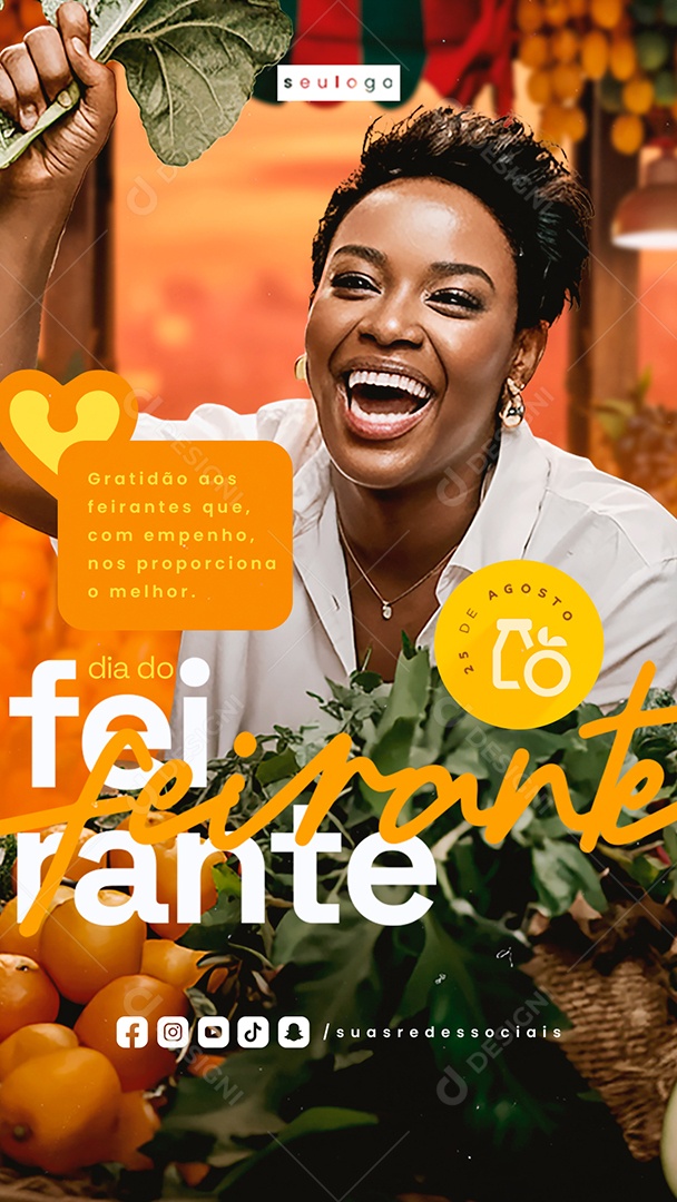 Story Dia do Feirante 25 de Agosto Social Media PSD Editável