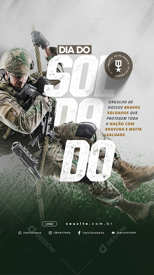 Story Dia do Soldado 25 de Agosto Social Media PSD Editável