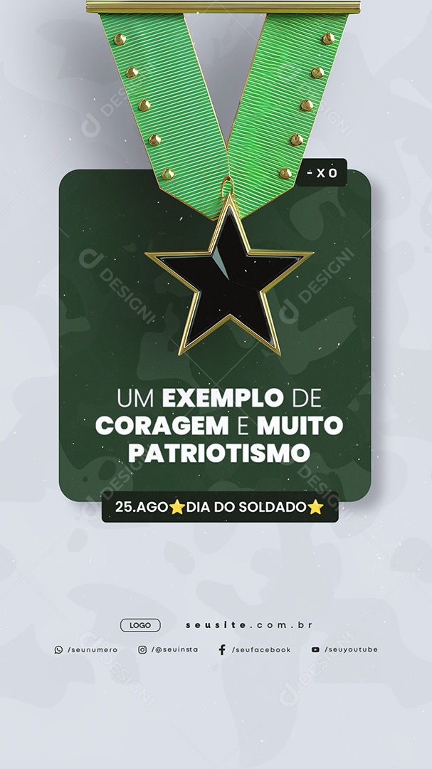 Story Dia do Soldado 25 de Agosto Social Media PSD Editável