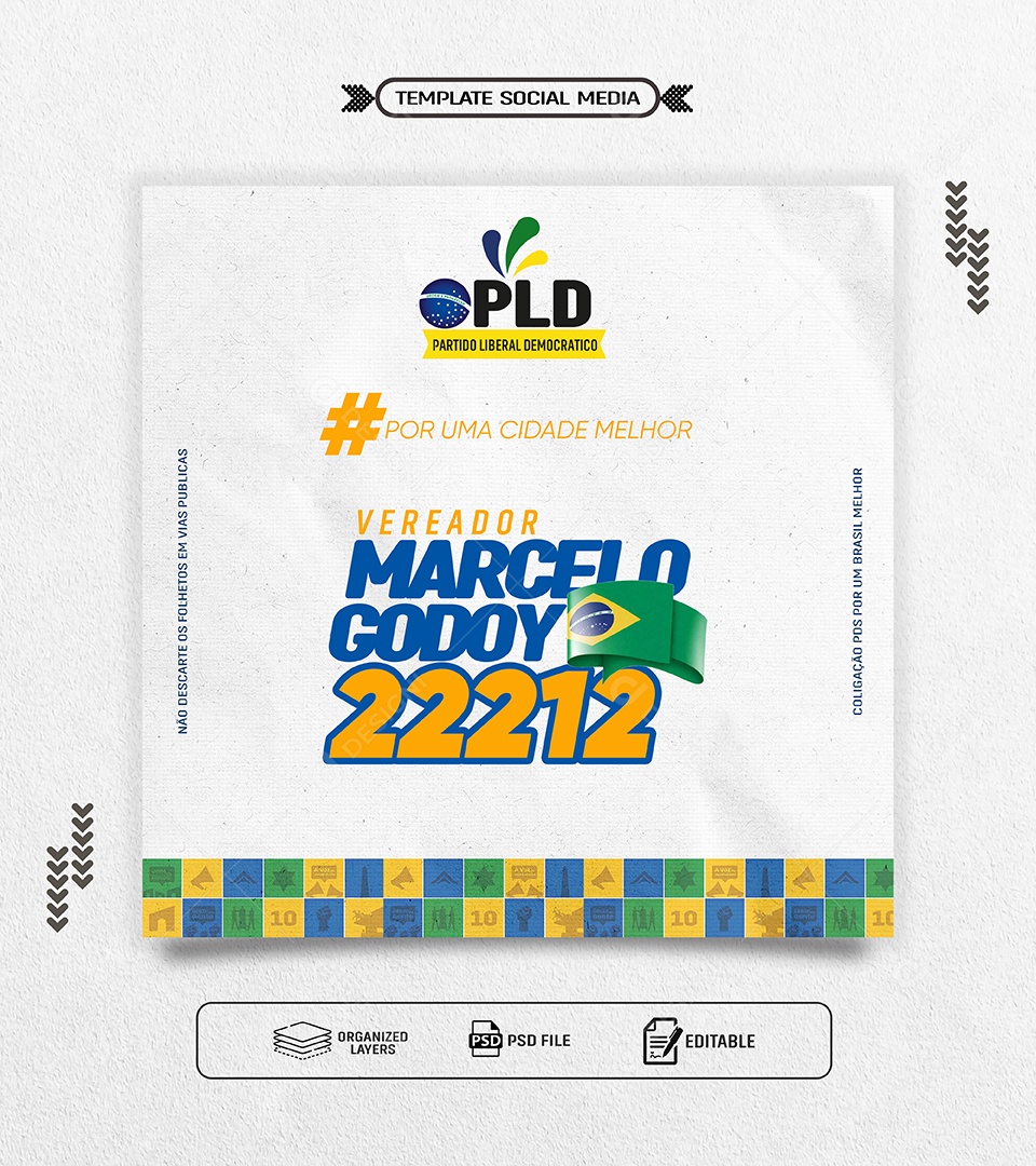 Política por uma Cidade Melhor Social Media PSD Editável
