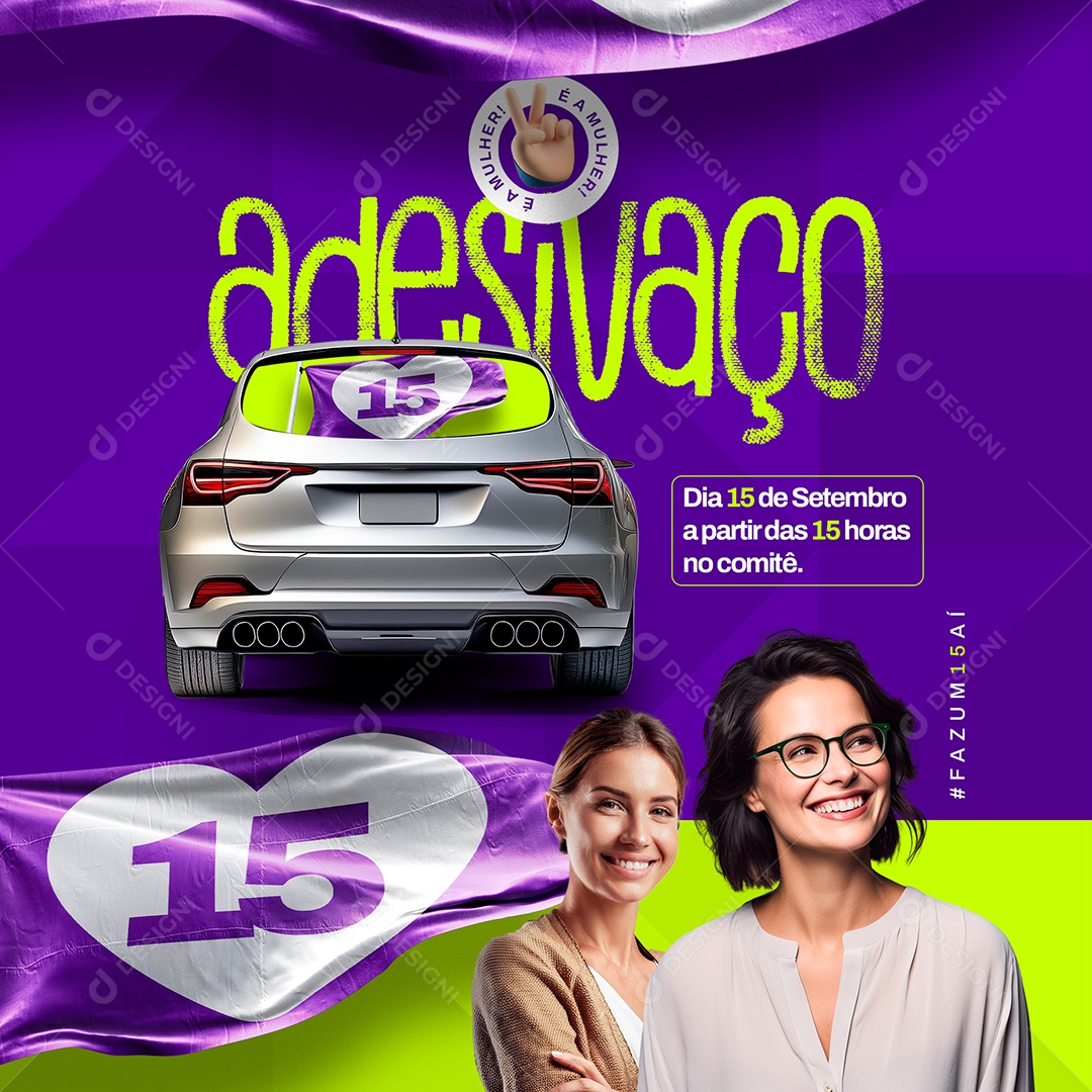 Política Adesivaço Social Media PSD Editável