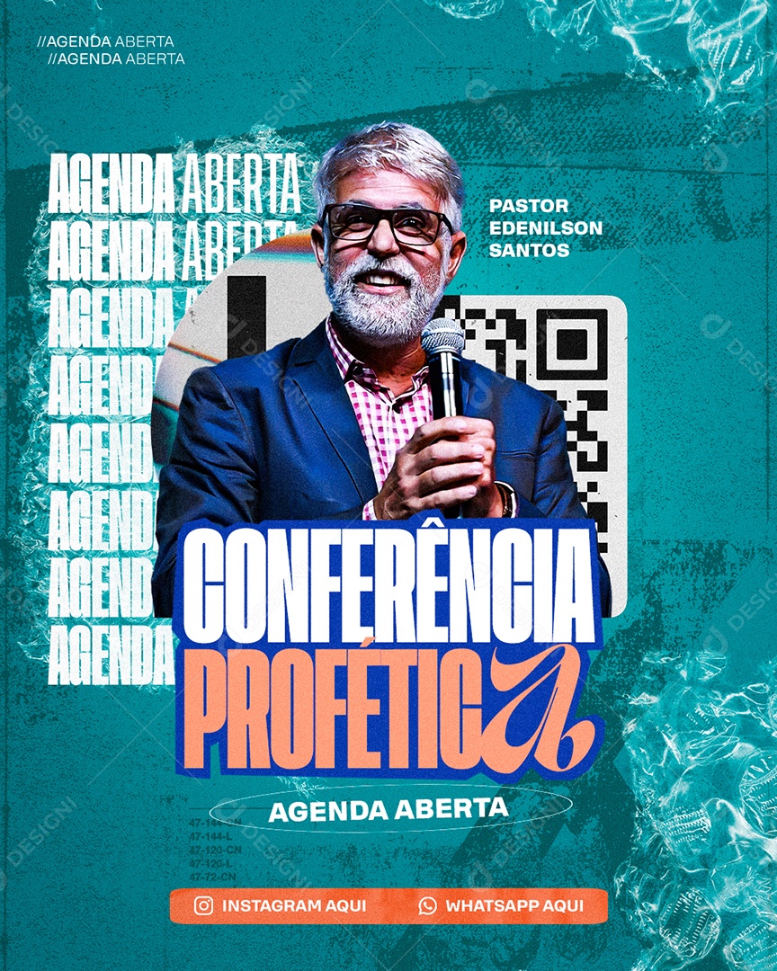 Feed Flyer Conferência Profetica Social Media PSD Editável