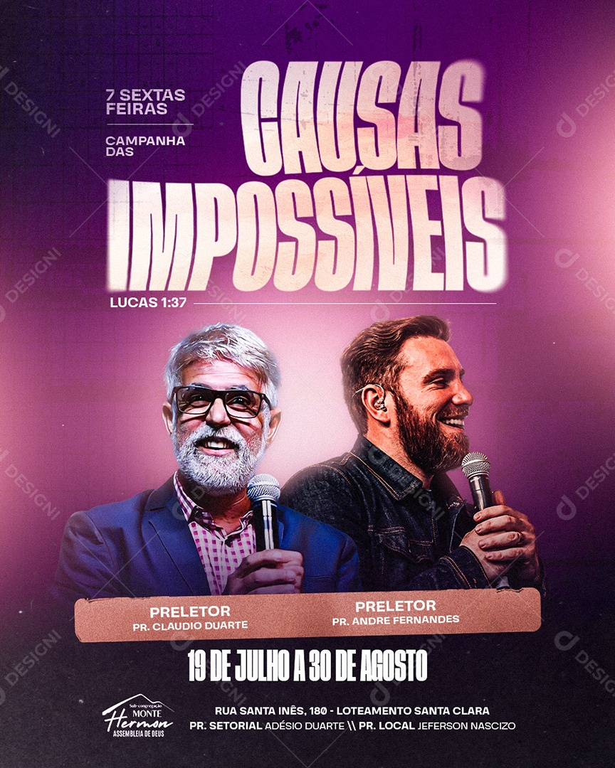 Feed Flyer Causas Inpossíveis Social Media PSD Editável