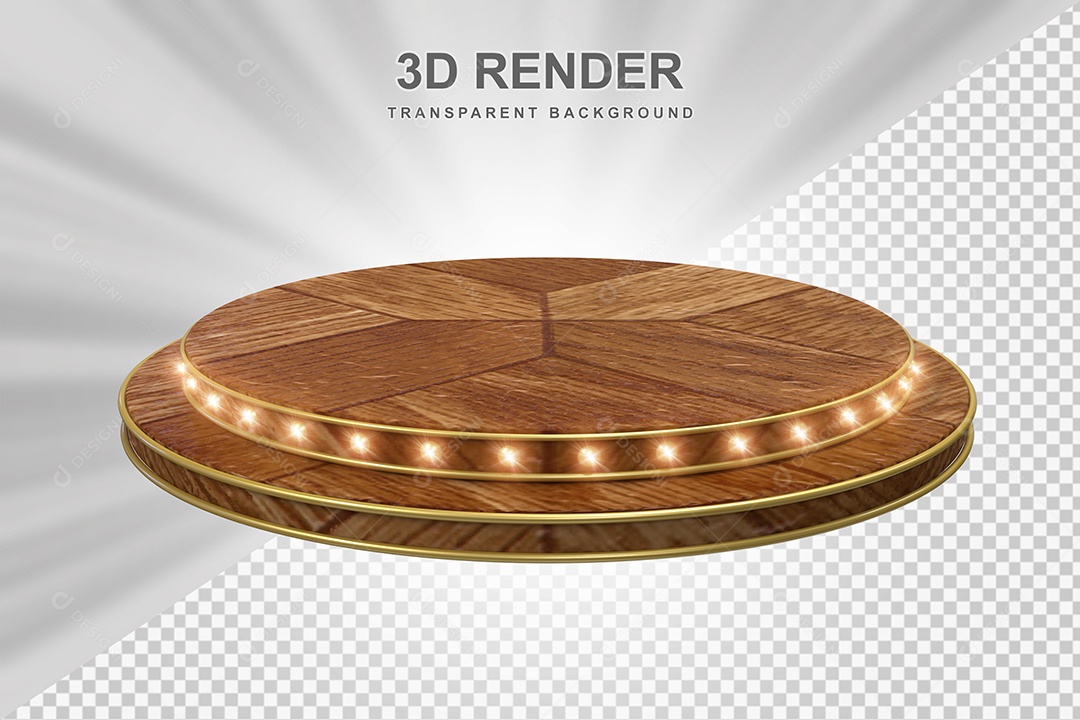 Pódio Com Luz Elemento 3D  para Composição PSD