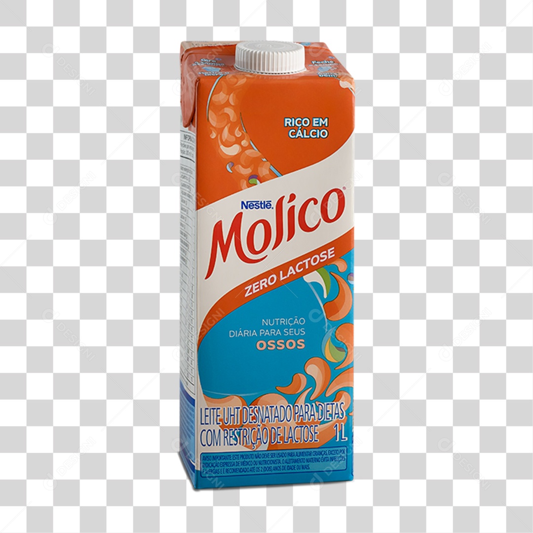 Elemento 3D Molico Zero Lactose PNG Trasparente