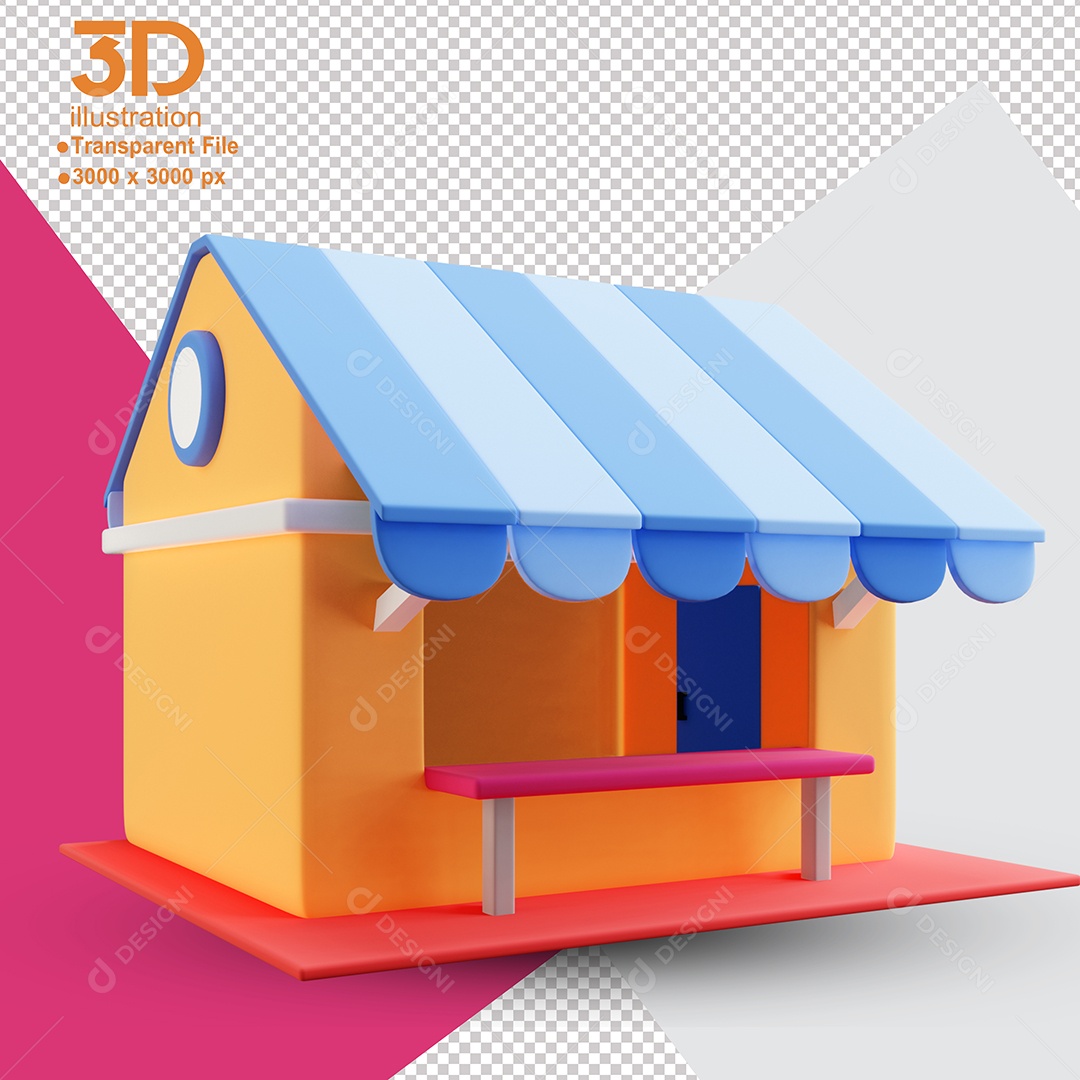 Loja Elemento 3D Para Composição PSD