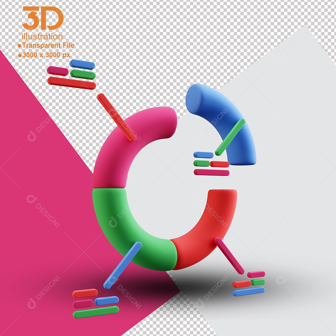 Gráficos Elemento 3D para Composição PSD