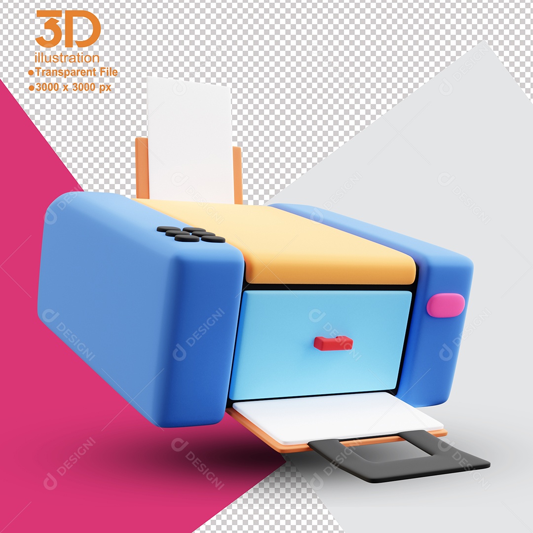 Impressora Elemento 3D Para Composição PSD