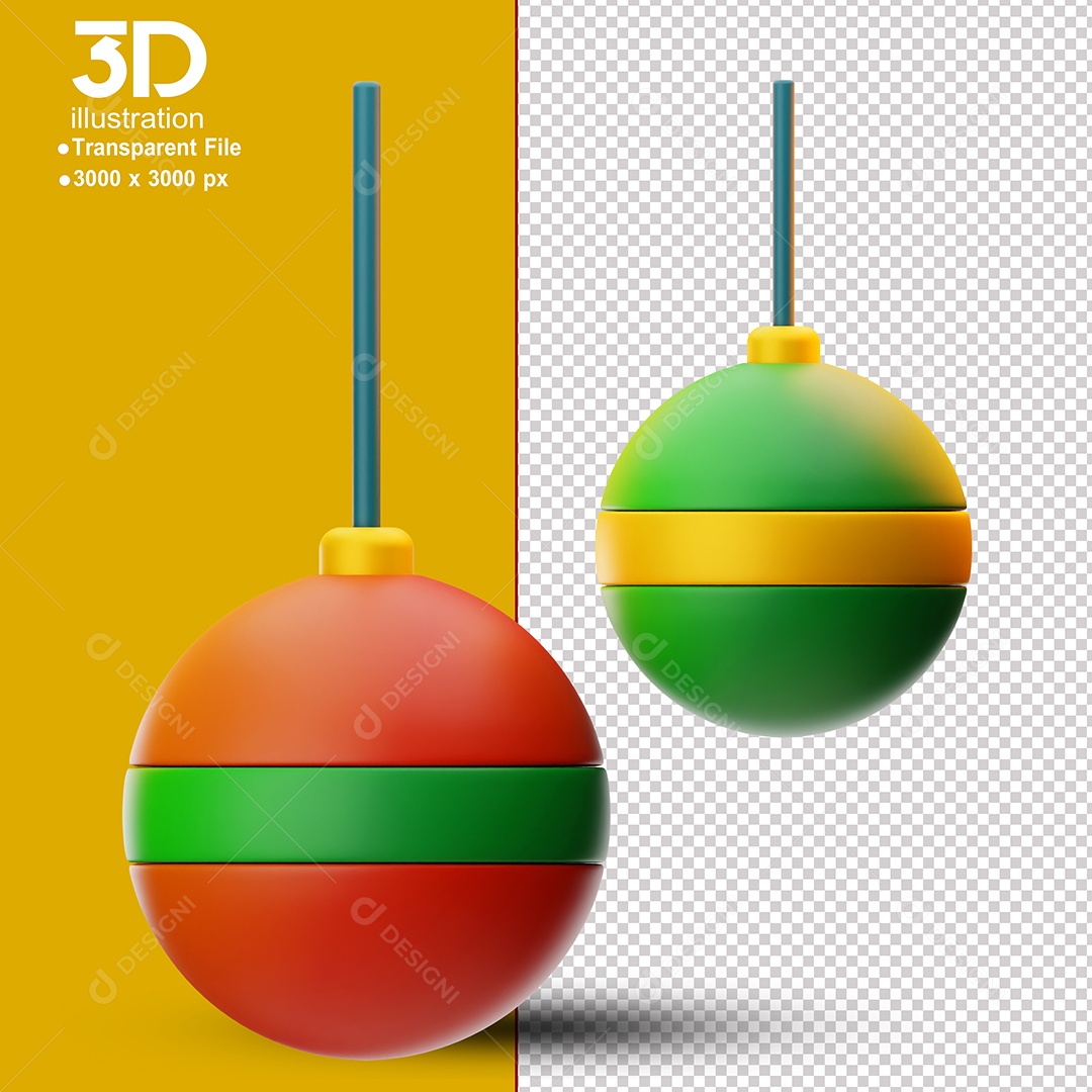 Enfeites de Natal Elemento 3D Para Composição PSD