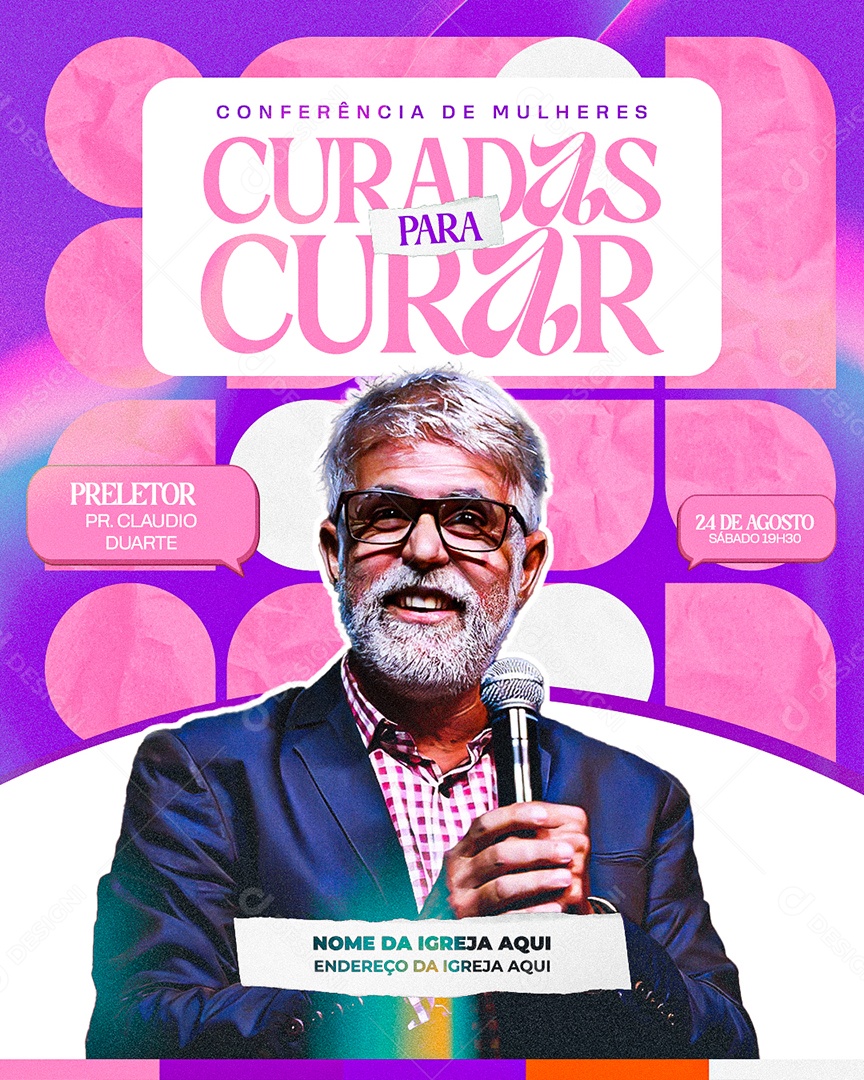 Feed Flyer Curadas para Curar Social Media PSD Editável