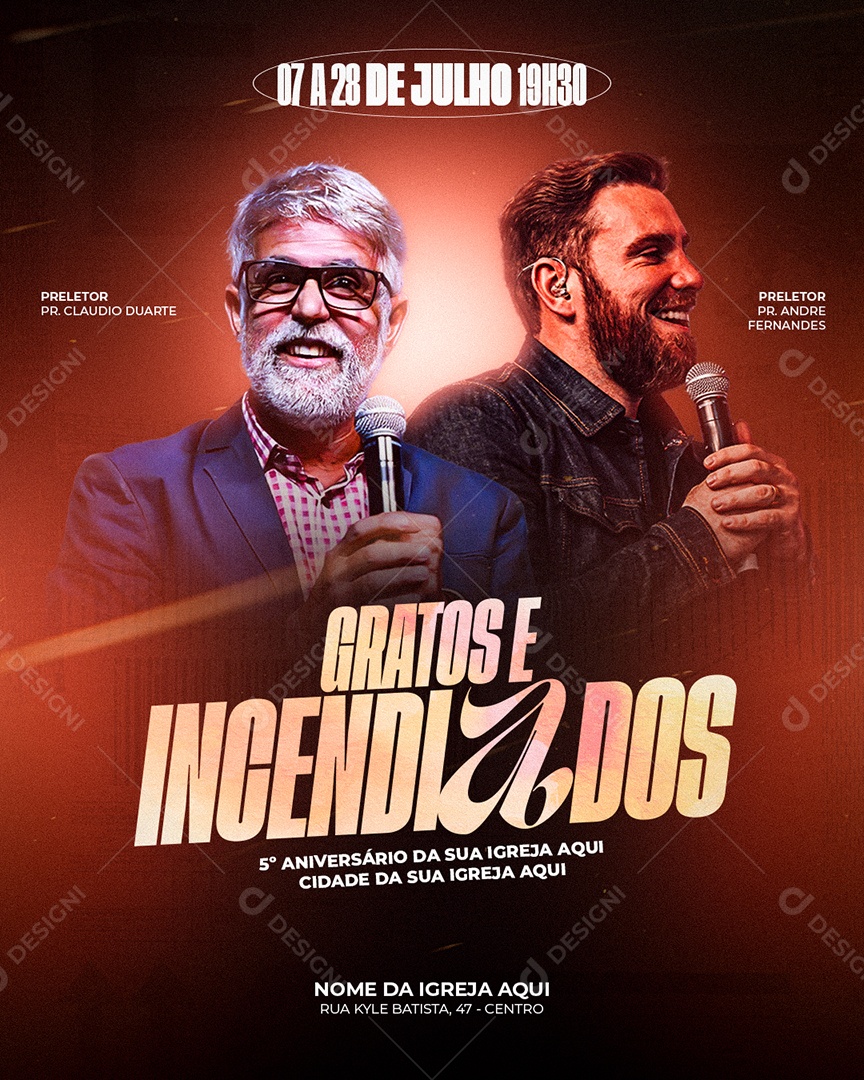 Feed Flyer Gratos E Incendiados Social Media PSD Editável