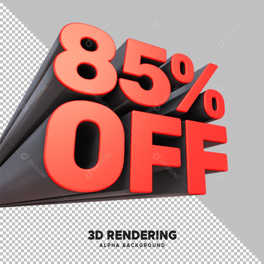 Desconto 85% OFF Elemento 3D Vermelho e Preto para Composição PSD