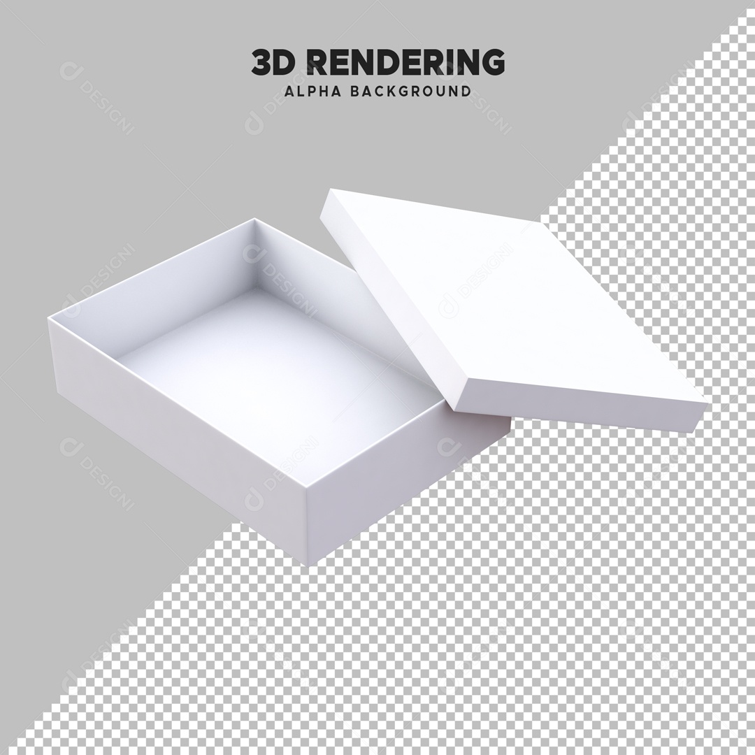 Caixa Elemento 3D para Composição PSD