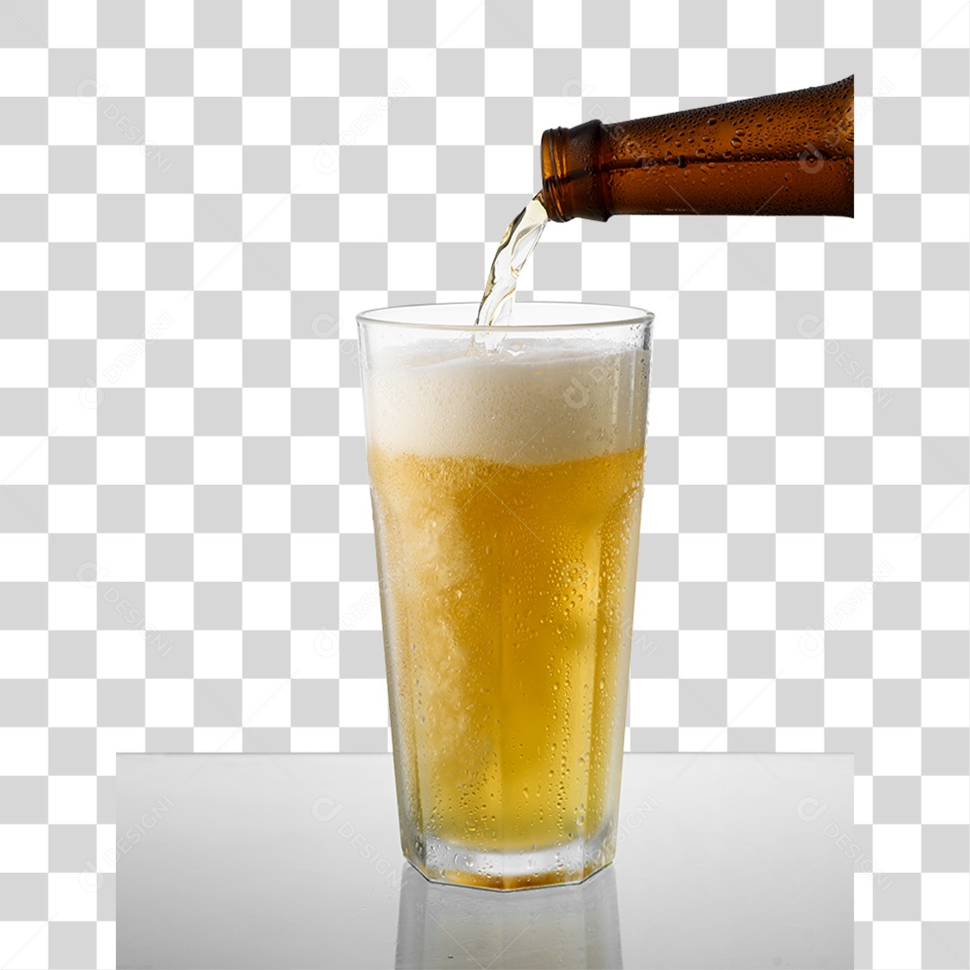 Elemento 3D Copo de Cerveja PNG Transparente