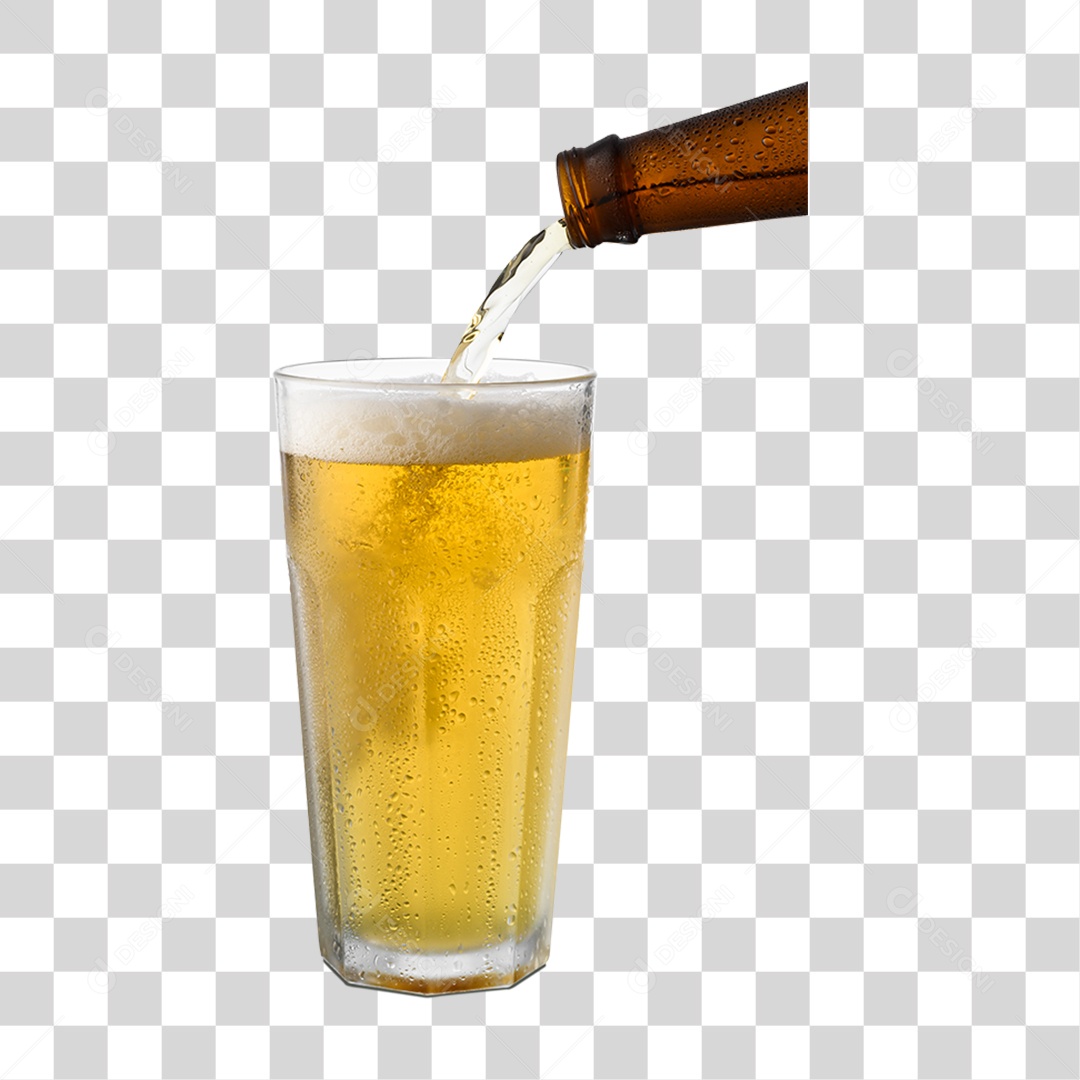 Elemento 3D Copo de Cerveja PNG Transparente