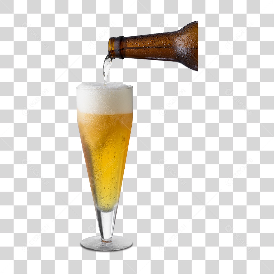 Elemento 3D Copo de Cerveja PNG Transparente