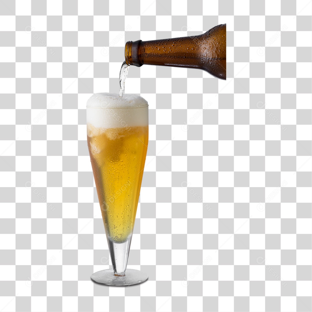 Elemento 3D Copo de Cerveja PNG Transparente