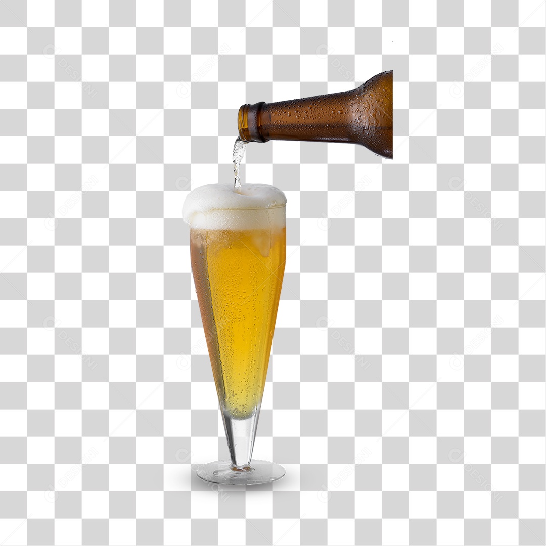 Elemento 3D Copo de Cerveja PNG Transparente