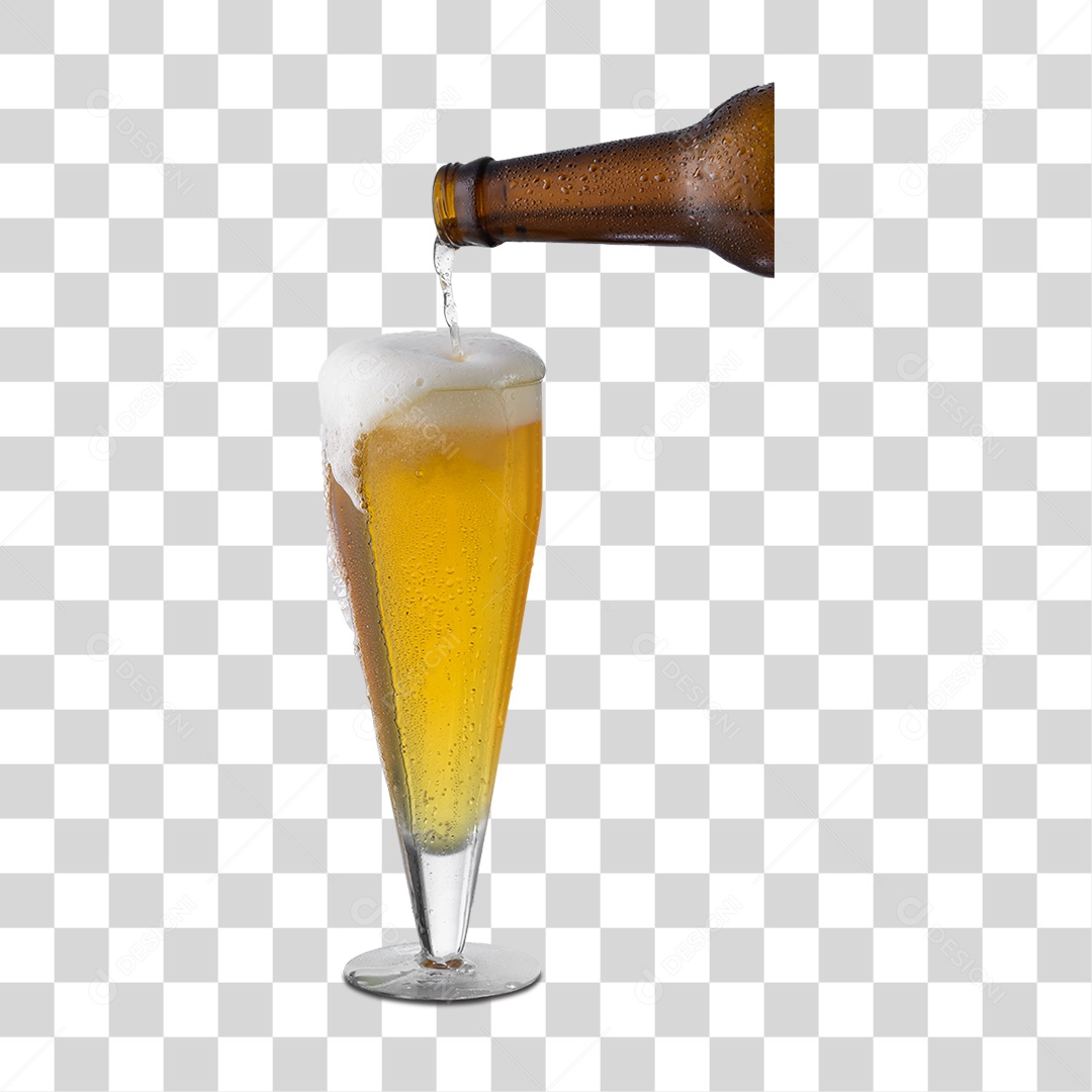 Elemento 3D Copo de Cerveja PNG Transparente