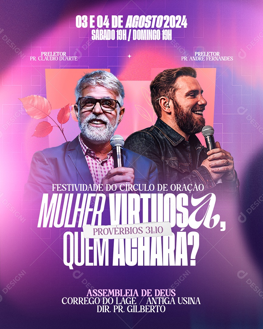 Feed Flyer Mulher Virtuosa Quem Achará Social Media PSD Editável