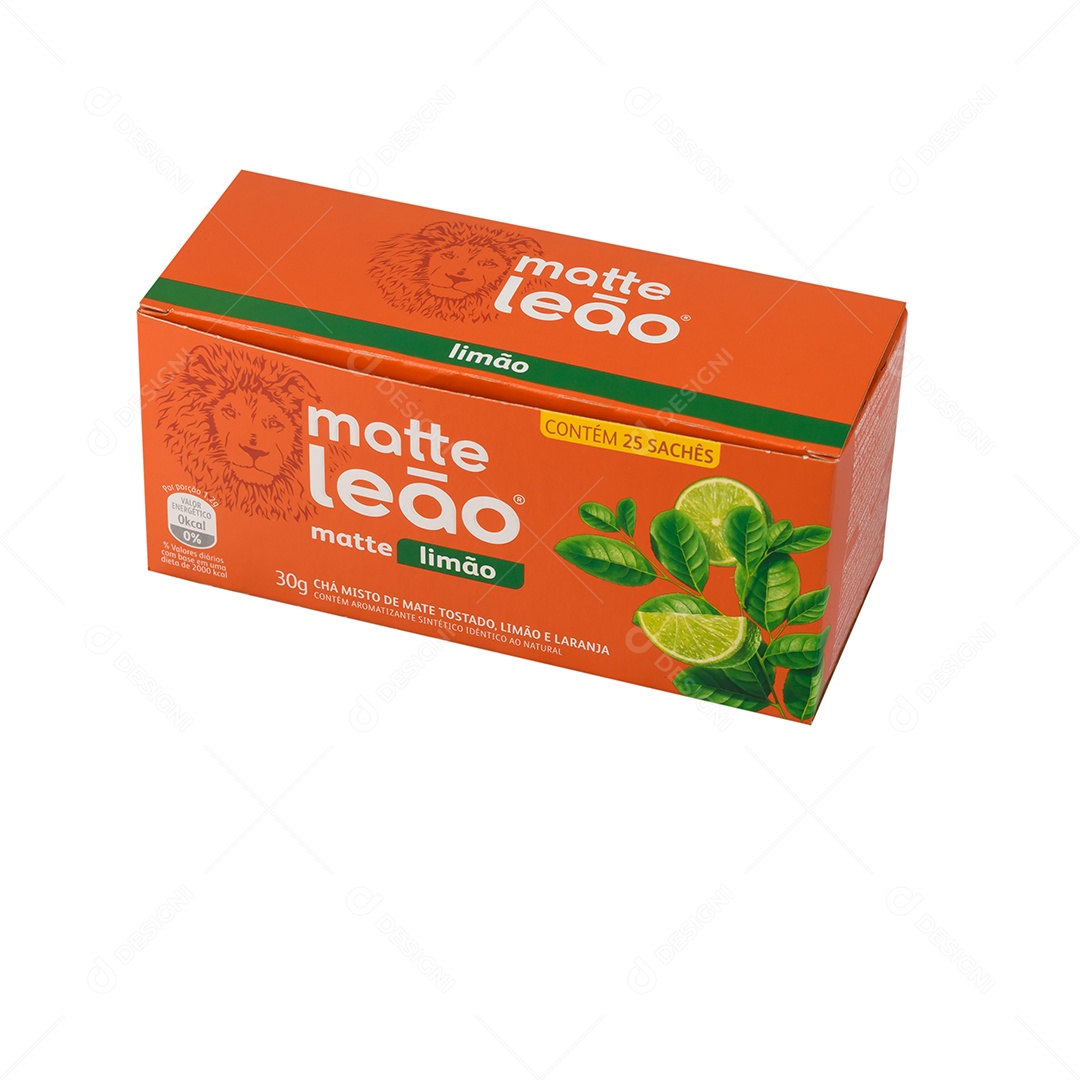 Caixa de chá matte de limão