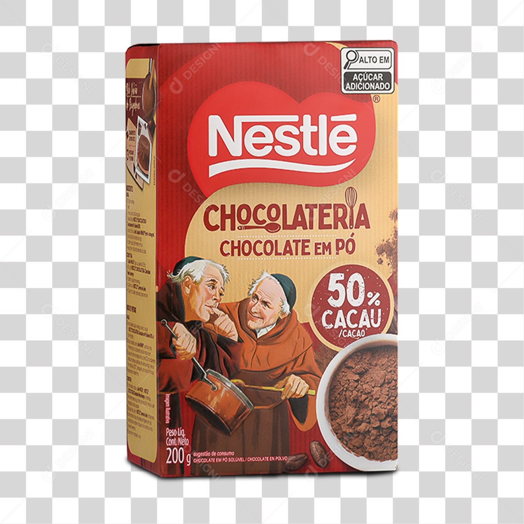 Elemento 3D Chocolate em Pó PNG Transparente