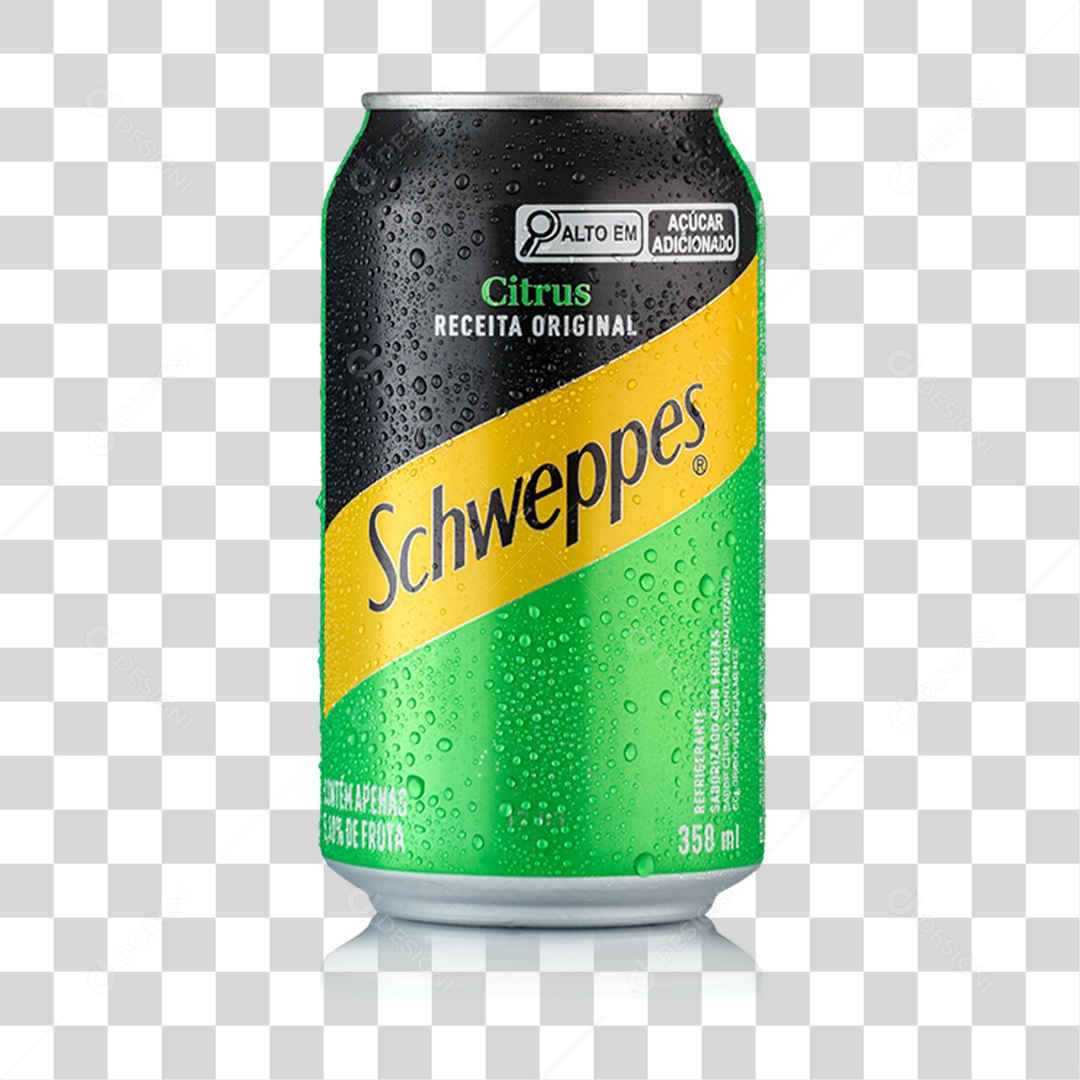 Elemento 3D Schweppes Citrus PNG Transparente