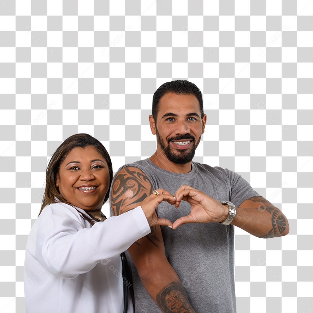 Personagem 3D Médica e Paciente PNG Transparente