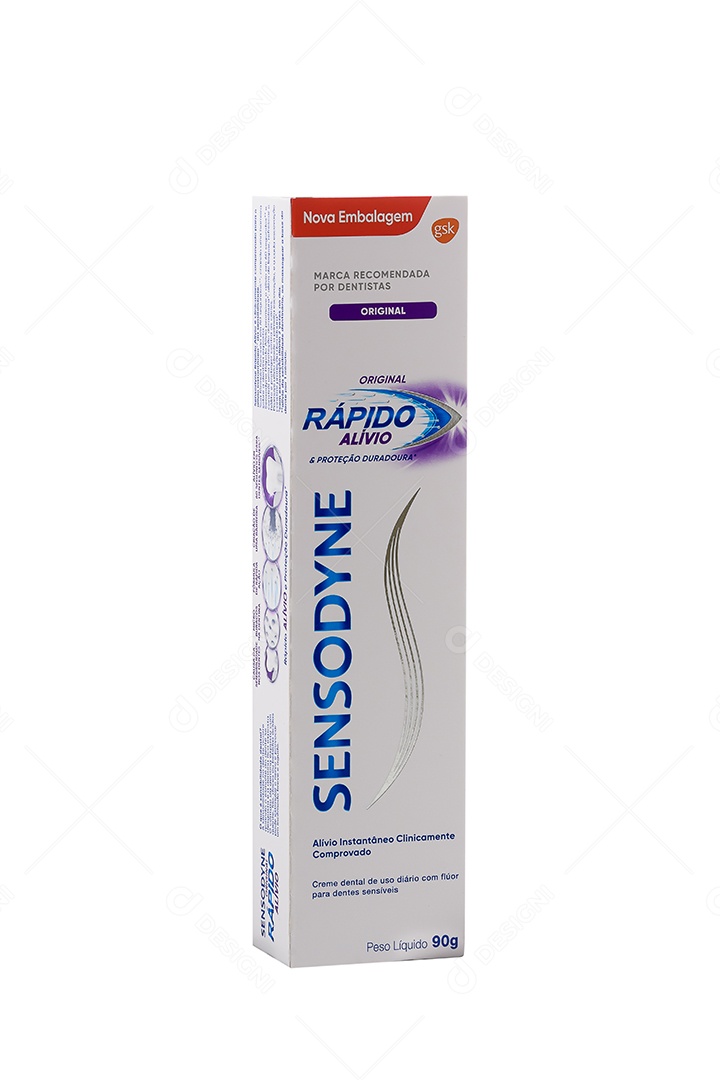 Caixa de creme dental sensodyne