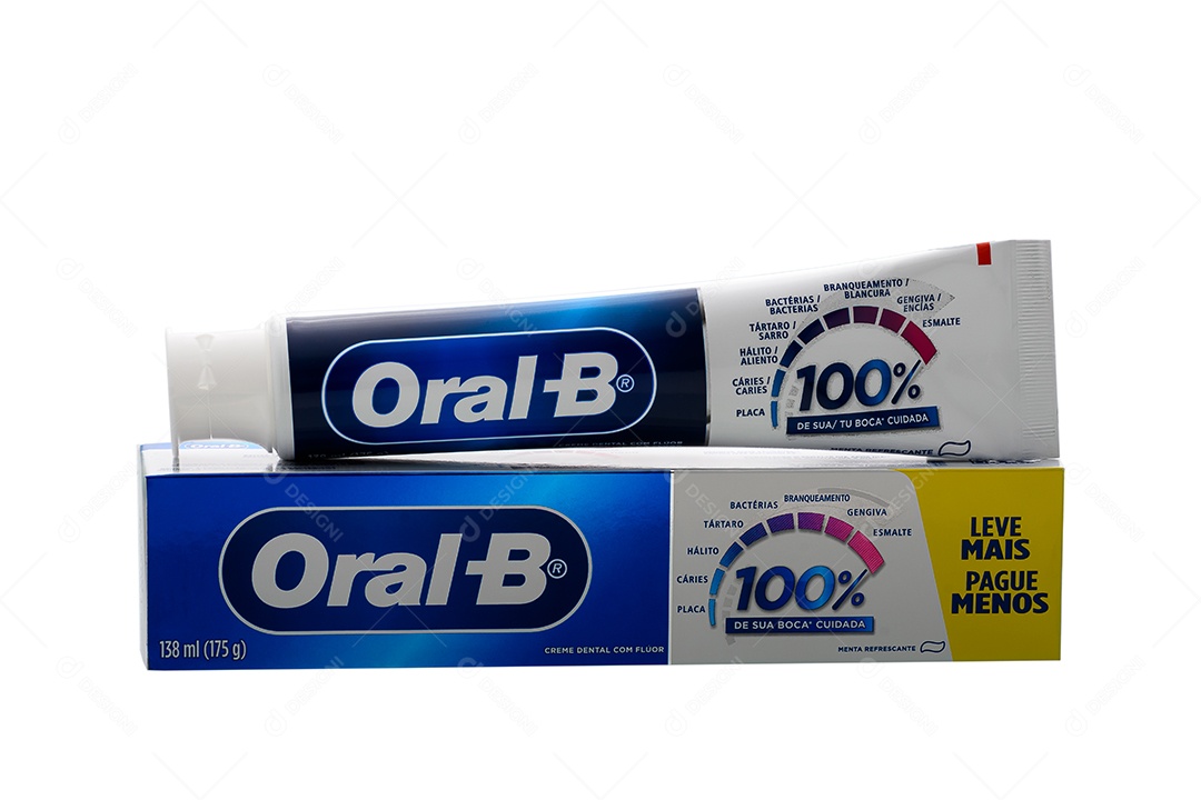 Creme dental oral b sobre caixa