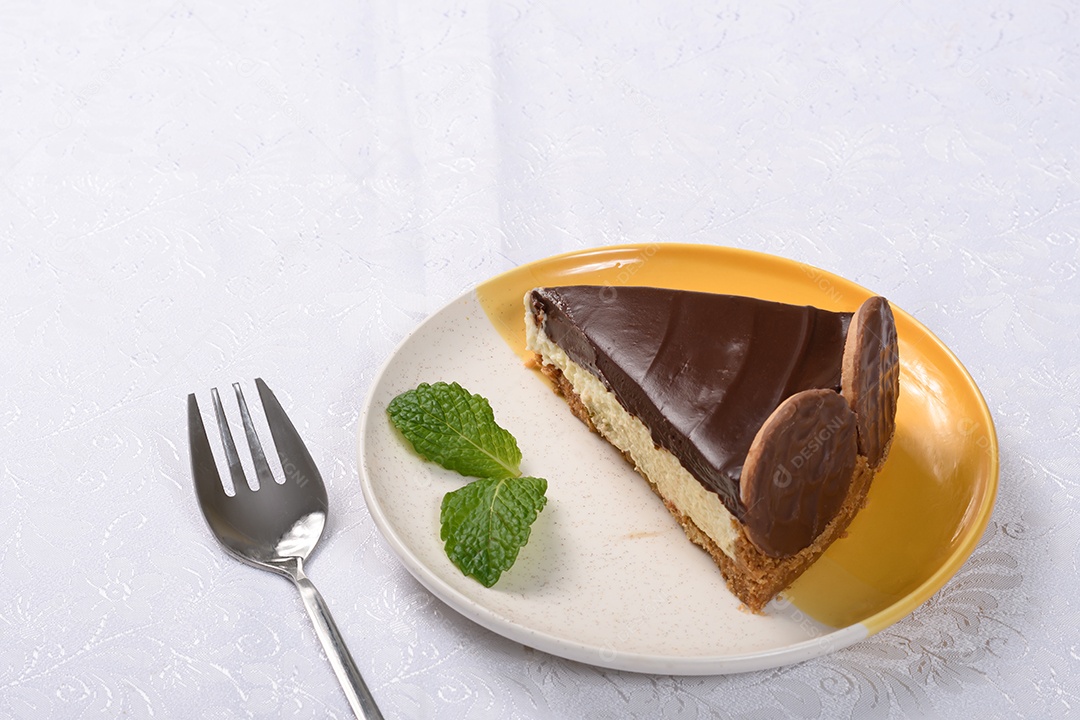 Torta de chocolate e bolachas deliciosa